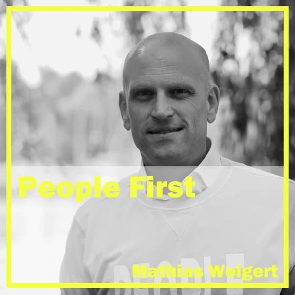 Cover art for People First // by Mathias Weigert