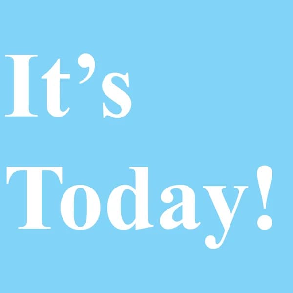 Cover art for It's Today!