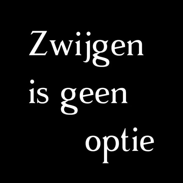 Cover art for Zwijgen is geen optie