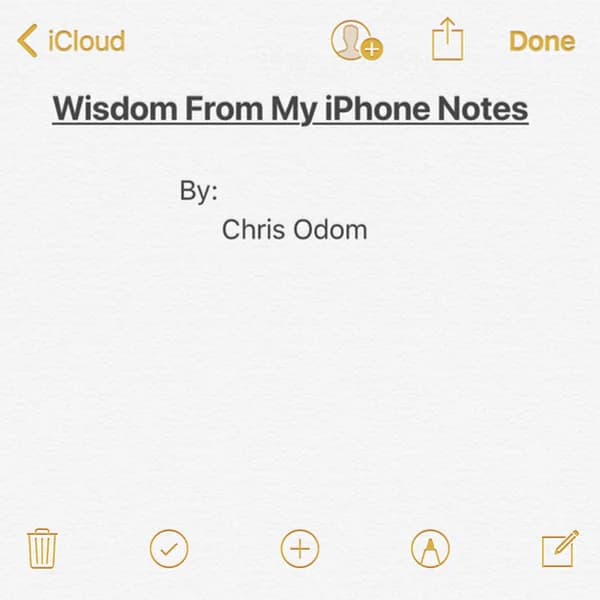 Cover art for Wisdom From My iPhone Notes