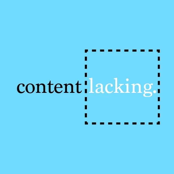 Cover art for Content Lacking.
