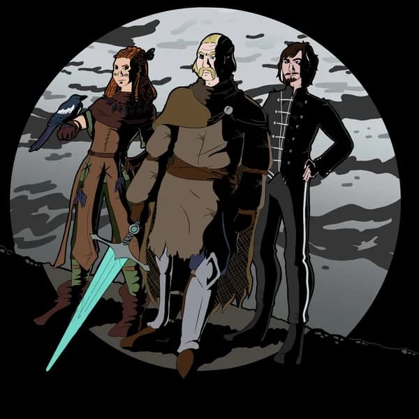 Cover art for Crudely Drawn Swords - A Dungeon World Actual Play Podcast