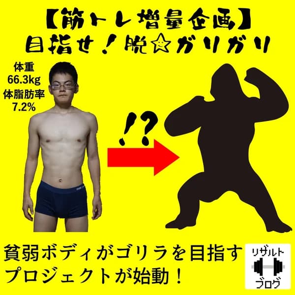 Cover art for 【筋トレ増量企画】ガリガリが筋肉で増量する企画