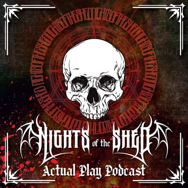 Cover art for Nights of the Shed Actual Play Podcast