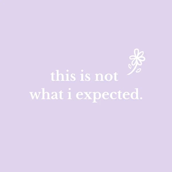 Cover art for This is not what I expected