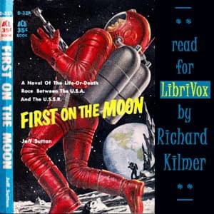 Cover art for First on the Moon by Jeff Sutton (1913 - 1979)