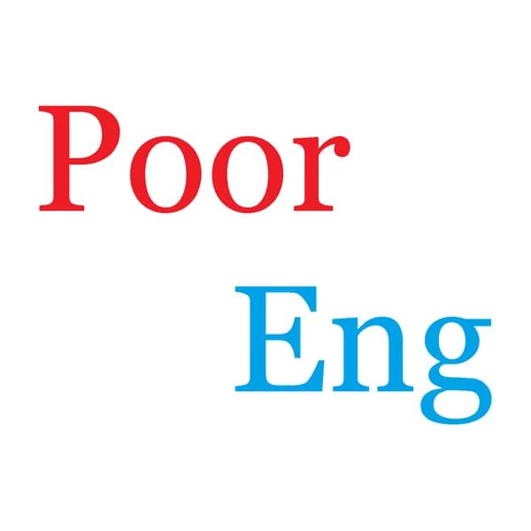 Cover art for Poor English